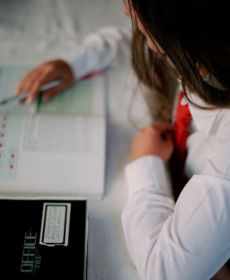 Student studying online with IHGS